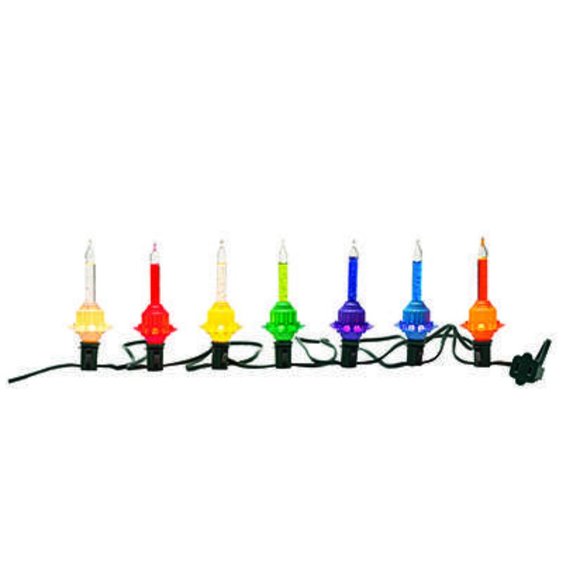 Shiny Brite Multicolor Bubble 7 Light String Set Christmas Vintage Inspired - Picture 1 of 3